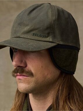 Filson Tin Cloth Insulated Earflap Cap 90’s Vintage